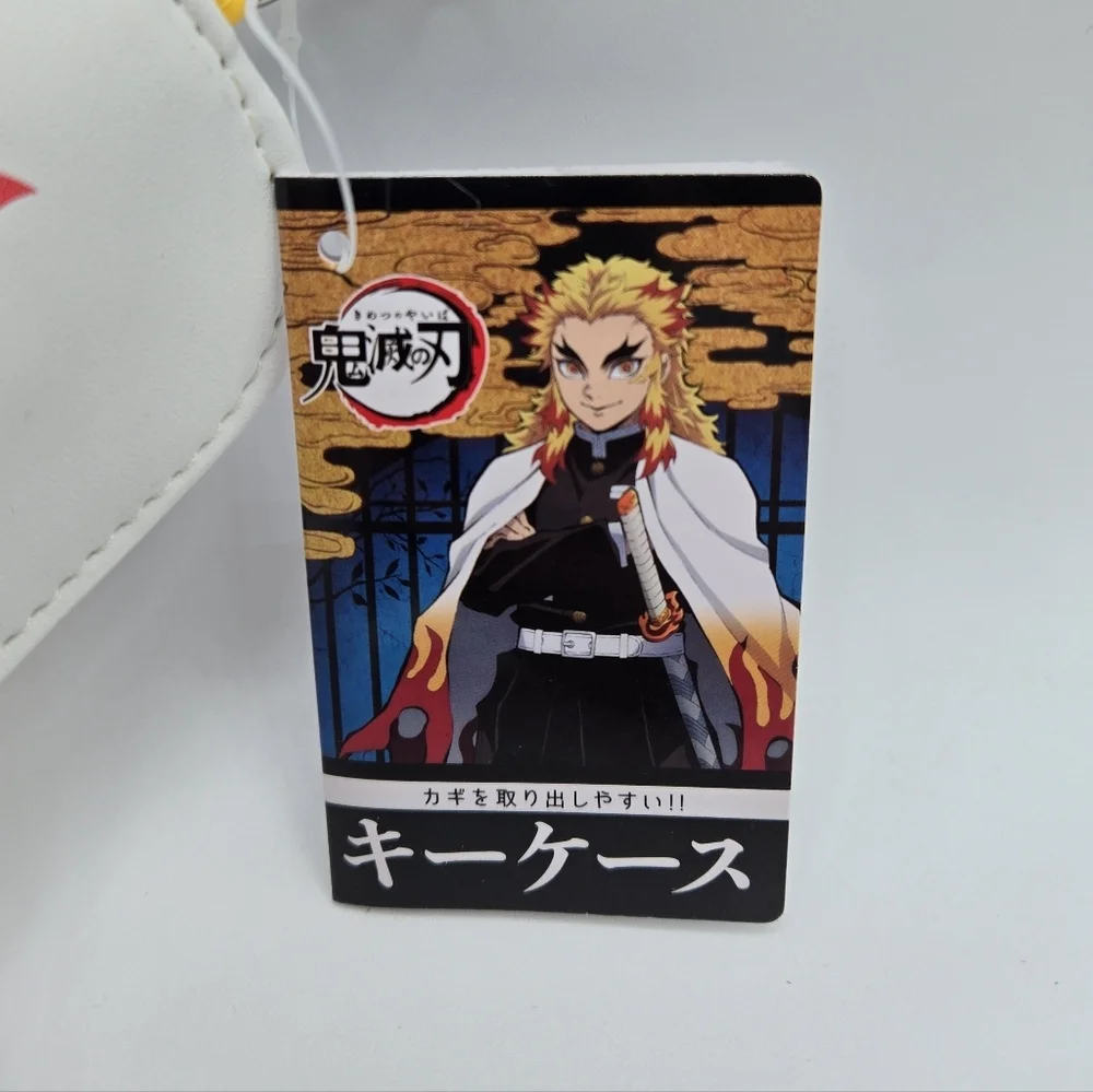 Demon Slayer Kyojuro Rengoku Key Case Cover with Keychain Snap and Hook Reel